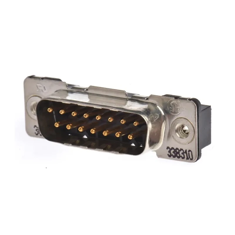 TE Connectivity AMPLIMITE HDP-20 15 Way Straight 2.74 mm Pitch Through Hole D-Sub Connector with 4 to 40 UNC 1-338310-2