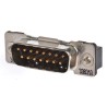 TE Connectivity AMPLIMITE HDP-20 15 Way Straight 2.74 mm Pitch Through Hole D-Sub Connector with 4 to 40 UNC 1-338310-2