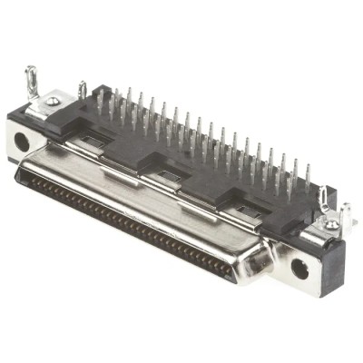 TE Connectivity Champ Series Right Angle Through Hole PCB Socket, 68-Contact, 4 Row, 1.6mm Pitch, 12A, 30V 5796055-1