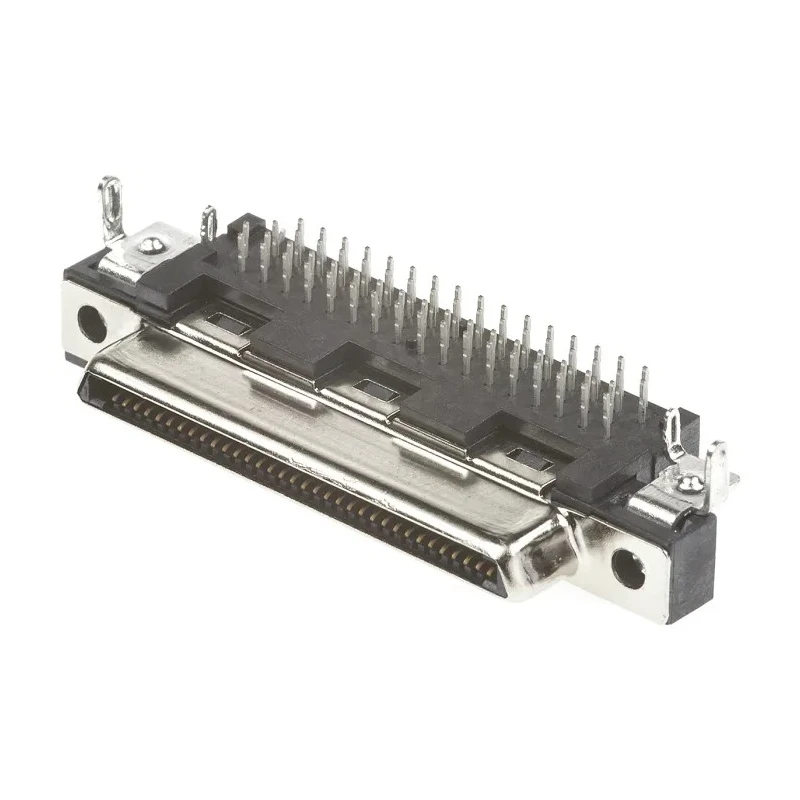 TE Connectivity Champ Series Right Angle Through Hole PCB Socket, 68-Contact, 4 Row, 1.6mm Pitch, 12A, 30V 5796055-1