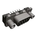TE Connectivity AMPLIMITE HDP-20 25 Way Straight 2.76 mm Pitch Through Hole D-Sub Connector with 4 to 40 UNC 3-338315-2