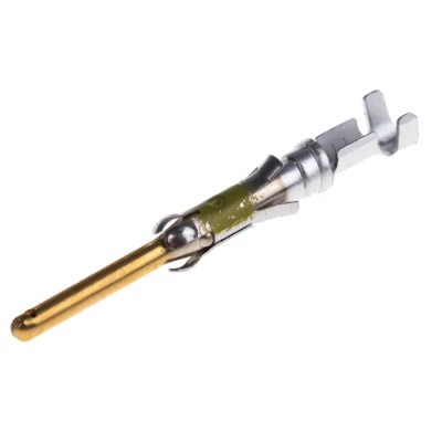 TE Connectivity Male Crimp Circular Connector Contact Contact Size 16 Wire Size 20, 24AWG 13A 250V Brass Gold over 66400-4