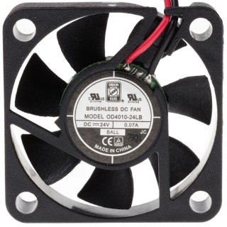 RS PRO Axial Fan, 24V DC, 1.68 W, 70 mA Max, 8.5 m³/h Air Flow, IP55, Ball Bearing, 40 mm Frame Size IP55
