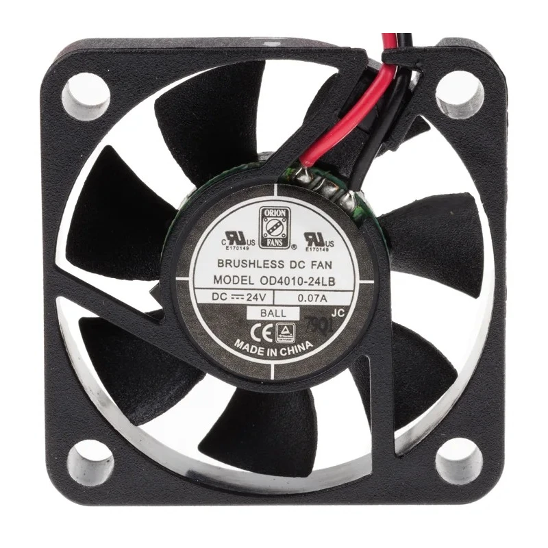 RS PRO Axial Fan, 24V DC, 1.68 W, 70 mA Max, 8.5 m³/h Air Flow, IP55, Ball Bearing, 40 mm Frame Size IP55