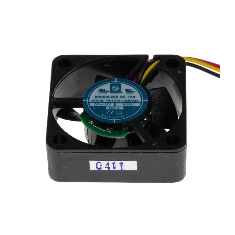 RS PRO Rated Axial Fan, 12V DC, 6.8 m³/h Airflow, 840 mW Power, 90 mA Max Current, 9000 RPM, 30 mm Frame 30 mm Height IP55