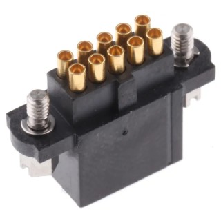 HARWIN Datamate J-Tek Series Straight Panel PCB Socket, 10-Contact, 2 Row, 2 mm Pitch, Crimp Termination M80-4661005