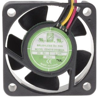 RS PRO DC Axial Fan, 5V DC, 1.5 W Power, 14.4 m³/h Airflow, 250 mA Max Current, Rated, 40 mm x 40 mm x 15 mm Frame Size IP55