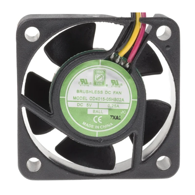 RS PRO DC Axial Fan, 5V DC, 1.5 W Power, 14.4 m³/h Airflow, 250 mA Max Current, Rated, 40 mm x 40 mm x 15 mm Frame Size IP55