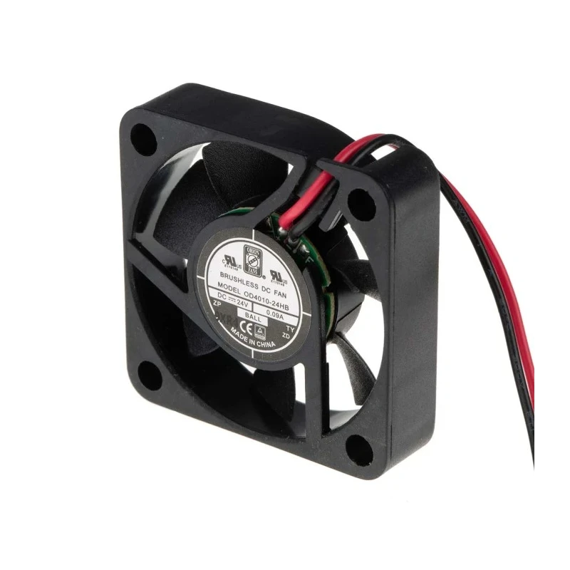 RS PRO Axial Fan, 24V DC, 11.9 m³/h Air Flow, 2.16 W Power, 90 mA Max Current, IP55, 40mm x 40mm x 10.5mm Frame IP55