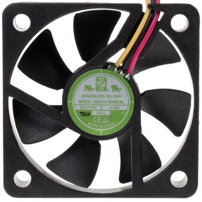RS PRO Axial Fan 5V DC, 16.9 m³/h Air Flow, 900 mW Power, 150 mA Max Current, IP55, 50 mm Square Frame, Ball Bearing IP55