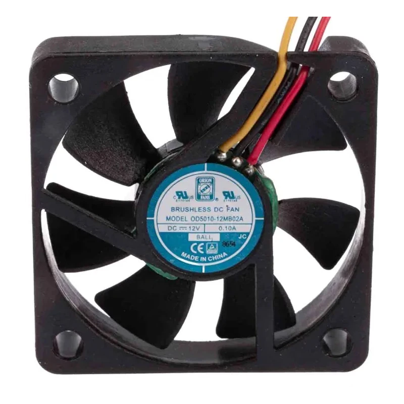 RS PRO Axial Fan, 12V DC, 16.9 m³/h Air Flow, 1.2 W Power, 90 mA Max Current, Protection, 50 mm Square Frame, Ball IP55