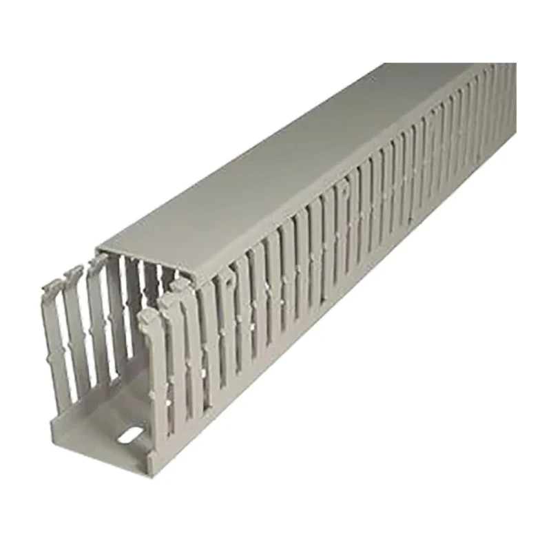 SES Sterling Grey Open Slot Cable Trunking W50mm x D75mm x L2m Polyvinyl Chloride GF-DIN-A7/5