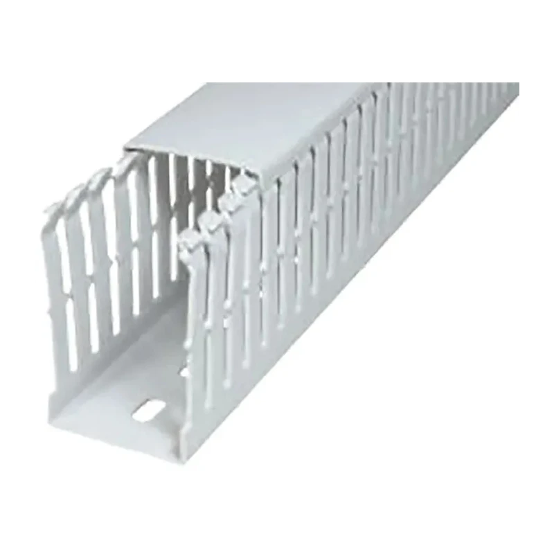 SES Sterling Cable Trunking Grey Open Slot 25mm Width x 25mm Depth x 2m Length Polycarbonate ABS W25mm