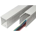 SES Sterling Grey Open Slot Cable Trunking W30mm x D30 mm x L2 m Halogen Free Polycarbonate ABS GN-HF-A6/4