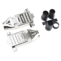 TE Connectivity AMPLIMITE HD-20 Series Metal Plated Plastic Straight D-Sub Backshell, 9 Way Strain Relief 5748677-1