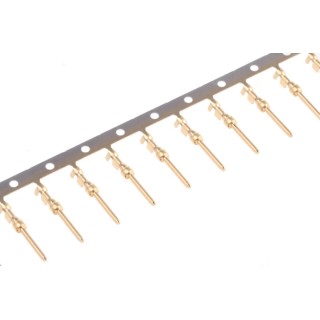 TE Connectivity AMPLIMITE HDP-20 Series Size 20 Male Crimp D-Sub Connector Contact Gold over Nickel Pin 24 AWG 66506-3