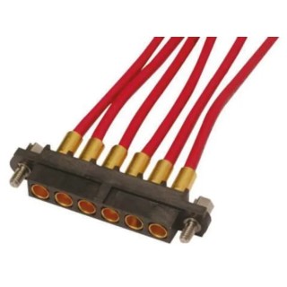 HARWIN Datamate Mix-Tek Series Straight Panel PCB Socket 6-Contact 1 Row 4mm Pitch Crimp M80-4000000F1-06-327-00-000
