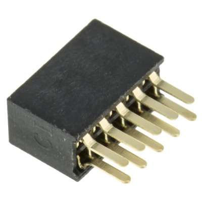 HARWIN M50 Series Straight Through Hole PCB Socket, 10-Contact, 2 Row, 1.27 mm Pitch, Solder Termination M50-3000545