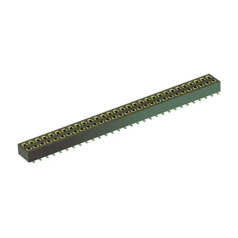 HARWIN M50 Series Straight Surface PCB Socket, 50-Contact, 2 Row, 1.27 mm Pitch, 12A, Nylon Housing, Gold Plated M50-3152542