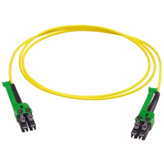 Huber+Suhner LC to LC Fibre Optic Cable Low Smoke Free Halogen Yellow Jacket 2 m PCRS_LCAX_LCAX_A221T_02.0_S