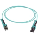 Huber+Suhner LC to LC Fibre Optic Cable Low Smoke Zero Halogen Aqua 20 m PCRS_LCMX_LCMX_O321T_20.0_MM