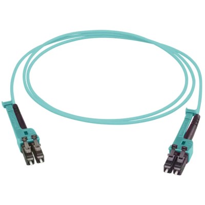 Huber+Suhner LC to LC Fibre Optic Cable Low Smoke Zero Halogen Aqua 20 m PCRS_LCMX_LCMX_O321T_20.0_MM