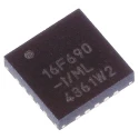Microchip 8 bit PIC16F Microcontroller 7kB FLASH 20 MHz 20-Pin QFN PIC16F690-I/ML