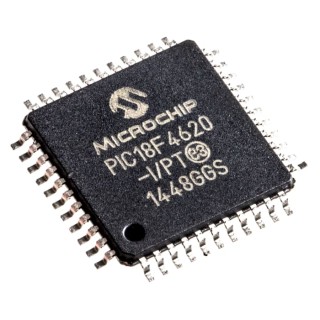 Microchip 8-bit PIC18F Microcontroller, 40 MHz CPU Speed, 64 kB Flash, 1.024 kB Program Memory, 44-Pin TQFP PIC18F4620-I/PT