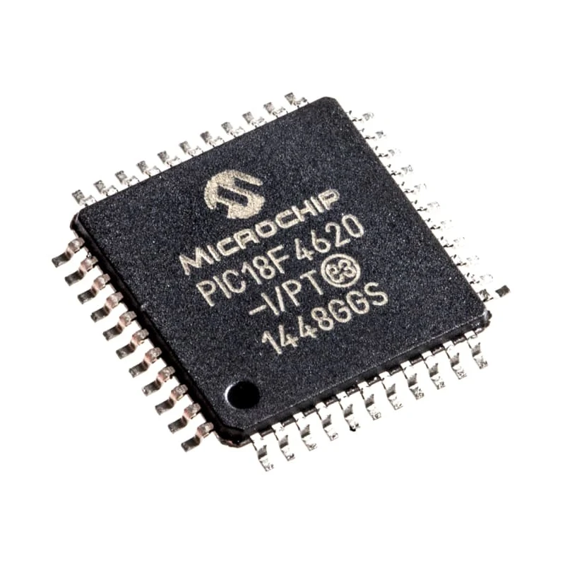 Microchip 8-bit PIC18F Microcontroller, 40 MHz CPU Speed, 64 kB Flash, 1.024 kB Program Memory, 44-Pin TQFP PIC18F4620-I/PT