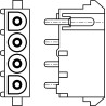 TE Connectivity Commercial MATE-N-LOK Male Connector Housing 6.35 mm Pitch 3 Way 1 Row Straight 154565