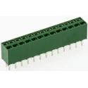 TE Connectivity AMPMODU HV100 Series 26-Contact 2-Row Straight Through Hole PCB Socket, 2.54 mm Pitch 