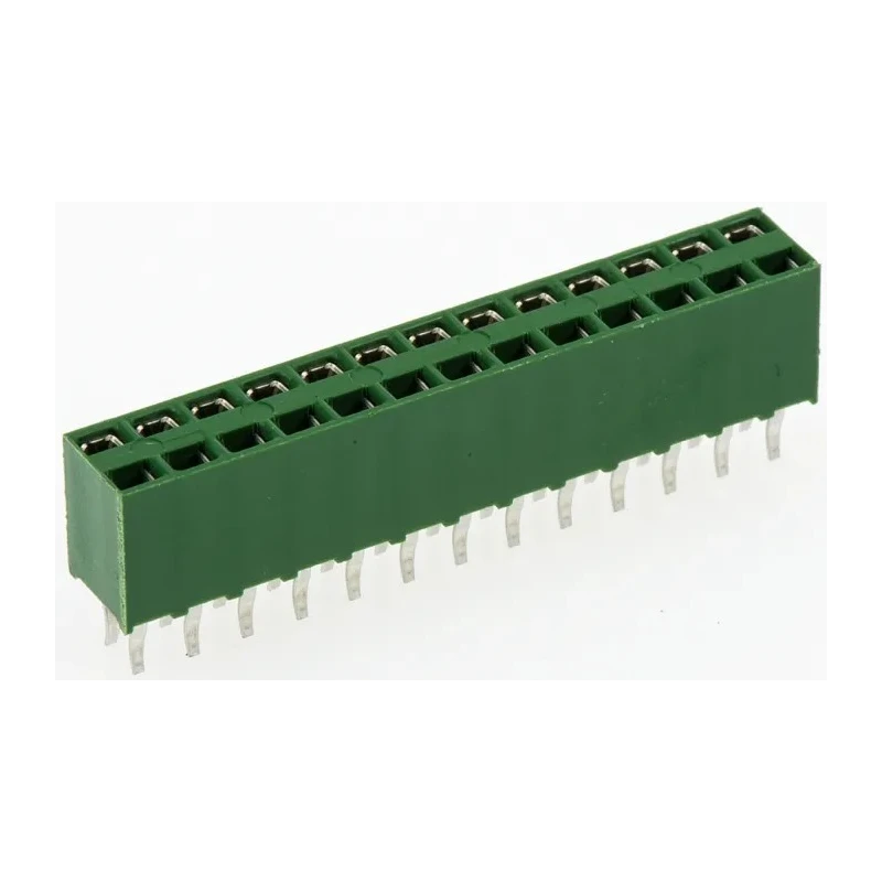 TE Connectivity AMPMODU HV100 Series 26-Contact 2-Row Straight Through Hole PCB Socket, 2.54 mm Pitch 