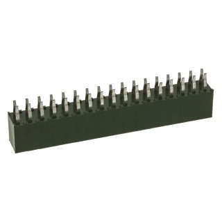 TE Connectivity AMPMODU HV100 Series 34-Contact 2 Row 2.54 mm Pitch Straight Through Hole PCB Socket HV100