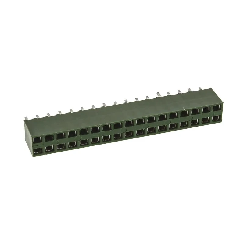 TE Connectivity AMPMODU HV100 Series 34-Contact 2 Row 2.54 mm Pitch Straight Through Hole PCB Socket HV100