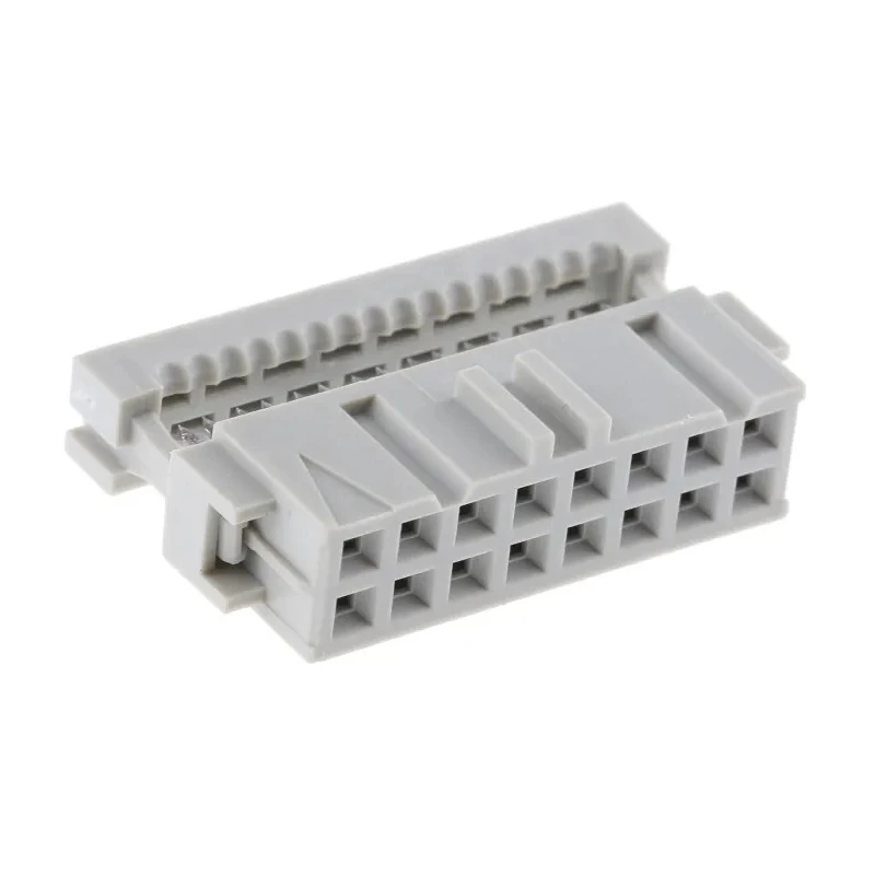 TE Connectivity 16-Way IDC Connector Female for Cable, 2 Row, Gold over Nickel Plating, 1A, 1000V, Right Angle 1-215882-6