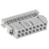 TE Connectivity 16-Way IDC Connector Female for Cable, 2 Row, Gold over Nickel Plating, 1A, 1000V, Right Angle 1-215882-6