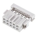 TE Connectivity 10-Way IDC Connector Female for Cable, 2 Row, 1000V, AMP-LATCH Series 1-215882-0