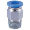 RS PRO 12mm Push-in Pneumatic Fitting Male Threaded-to-Tube Connection 1/2 in R 144-2607