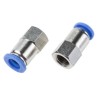 RS PRO Pneumatic Fitting Plastic Push-in Tube 8mm, Threaded-to-Tube 3/8 in R Nickel Plated 144-2637