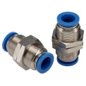 RS PRO Pneumatic Fitting Brass Nickel Plated Push In 12 mm Push-in 9.9 kgf/cm² 60°C 144-2632