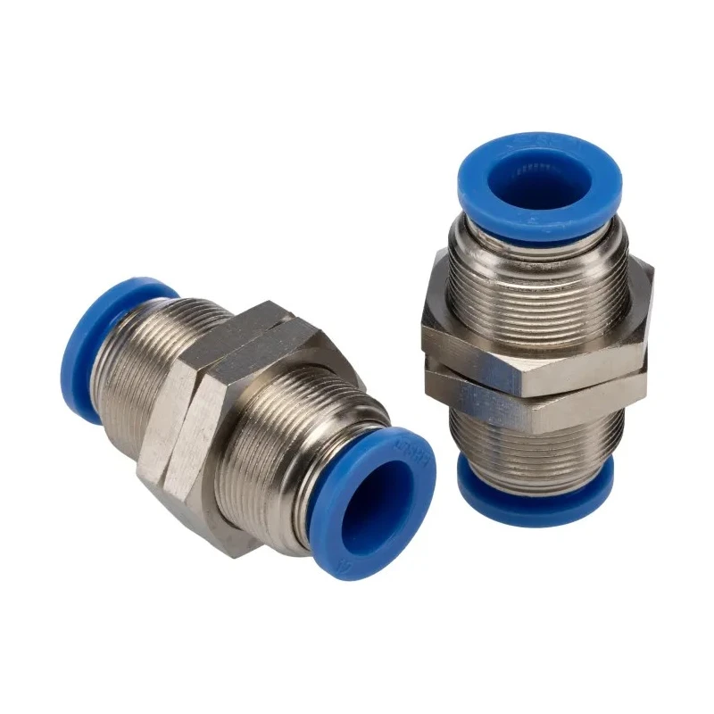 RS PRO Pneumatic Fitting Brass Nickel Plated Push In 12 mm Push-in 9.9 kgf/cm² 60°C 144-2632