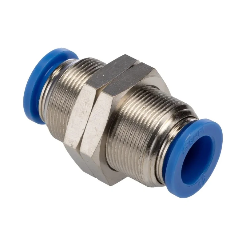 RS PRO Pneumatic Fitting Brass Nickel Plated Push In 12 mm Push-in 9.9 kgf/cm² 60°C 144-2632