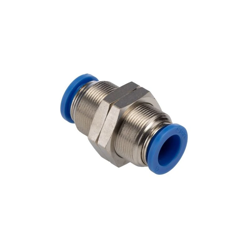 RS PRO Pneumatic Fitting Brass Nickel Plated Push In 12 mm Push-in 9.9 kgf/cm² 60°C 144-2632