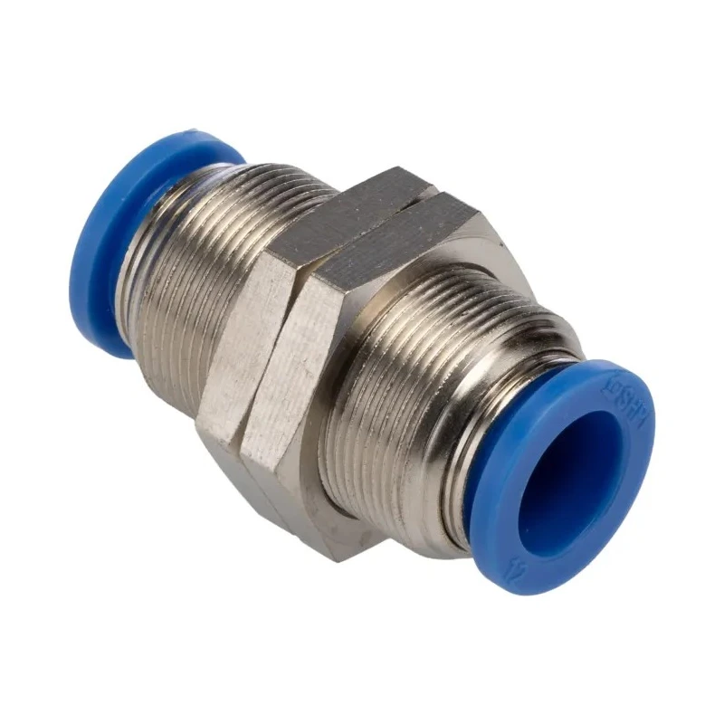 RS PRO Pneumatic Fitting Brass Nickel Plated Push In 12 mm Push-in 9.9 kgf/cm² 60°C 144-2632