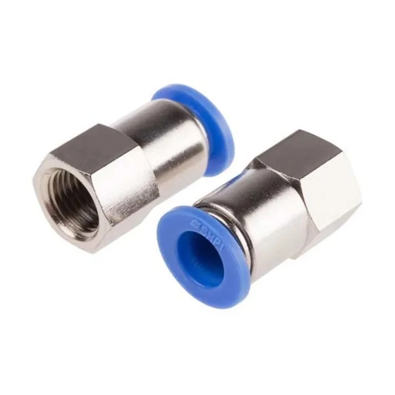 RS PRO Pneumatic Fitting 10mm Push-in Threaded-to-Tube Connector 3/8 in R Nickel Finish 60°C Maximum Operating 144-2638