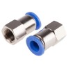 RS PRO Pneumatic Fitting 10mm Push-in Threaded-to-Tube Connector 3/8 in R Nickel Finish 60°C Maximum Operating 144-2638