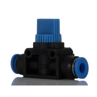 RS PRO Handle Pneumatic Manual Control Valve 4 mm, III B, Aluminium Body, Red Control Button, Push-in Port Type 144-2664