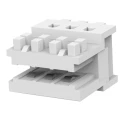 TE Connectivity Right Angle Edge Connector Female Cable 3-Contacts 2.5 mm Pitch 1 Row IDT 1-966194-3