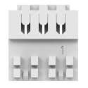 TE Connectivity Right Angle Edge Connector Female Cable 3-Contacts 2.5 mm Pitch 1 Row IDT 1-966194-3