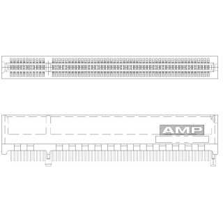 TE Connectivity PCI & PCIe Series Straight Edge Connector 120 Contacts 1.27 mm Pitch 2 Row Through Hole Solder 1-5145154-2